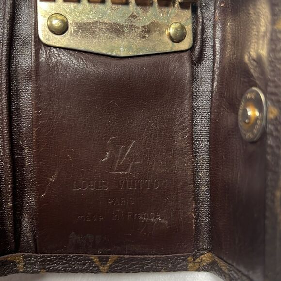 Louis Vuitton Vintage Logo Coated Canvas Key Coin Case Wallet Snap Hooks Zipper - Picture 8 of 10